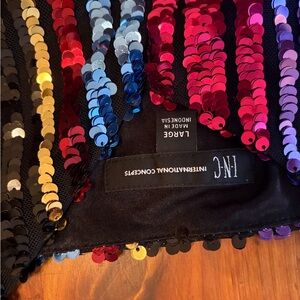 INC International Concepts Multicolor Sequin Top